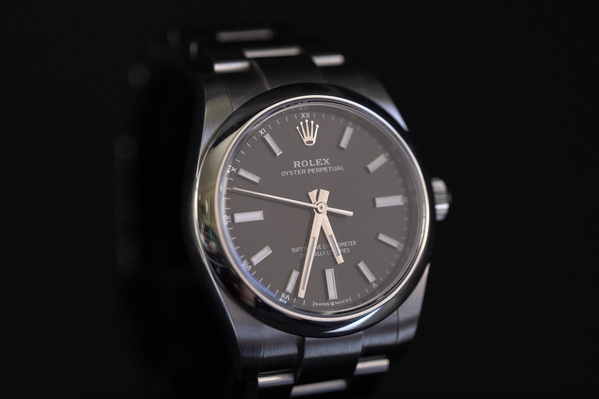 Rolex Oyster Perpetual 34mm Black Dial [Ref 124200]
