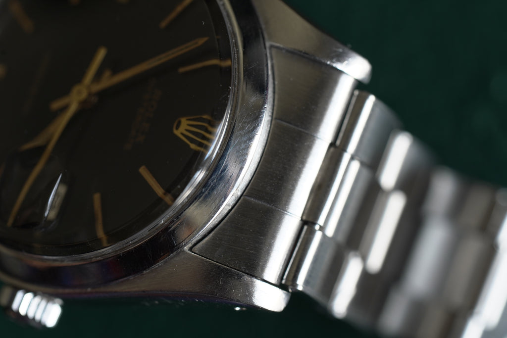 Rolex Oysterdate 34mm Black Dial Gold Gilt [Ref 6694]